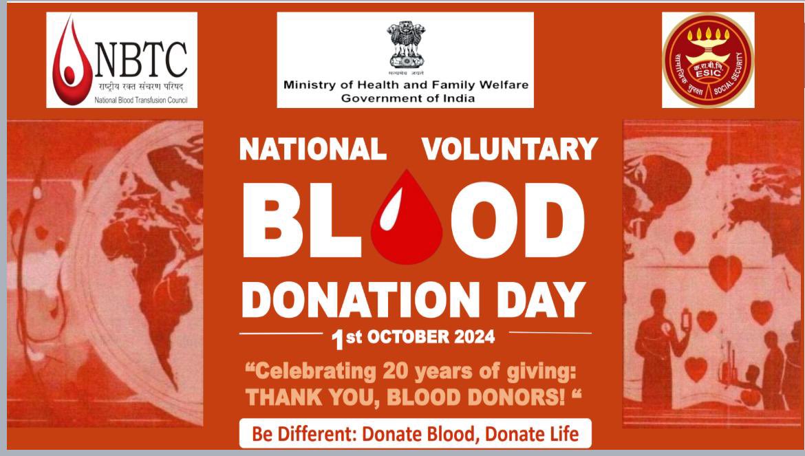 drsrinivasach's tweet photo. National Voluntary Blood Donation Day 2024, 1st October. We invite all Voluntary Blood Donors #ESICMCHSANATHNAGAR @ISBTCO @AABB @WHO @NACOINDIA @trackblood #TransfusionMedicine #Hyderabadblooddonors #thankyoublooddonors #blooddonors #NationalvoluntaryBloodDonationDay https://t.co/j9pGtrX3SF