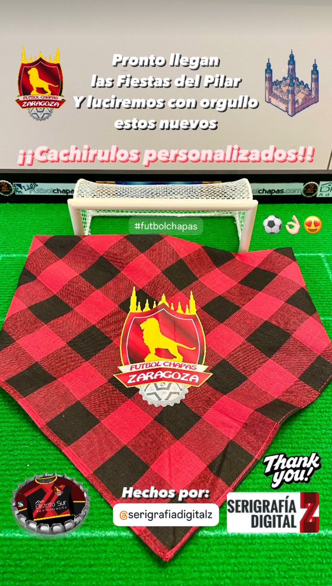 Llegan las Fiestas del Pilar 💃🏻🥳 en las que luciremos orgullosos nuestro escudo en estos ¡¡nuevos cachirulos!! 🤩
Fabricados por <a href="/serigrafia_z/">Serigrafia Digital Z</a> <a href="/XemaSdz/">Serigrafia Digital Z</a> a quienes agradecemos mucho el buen servicio dado 👏🏻🥰