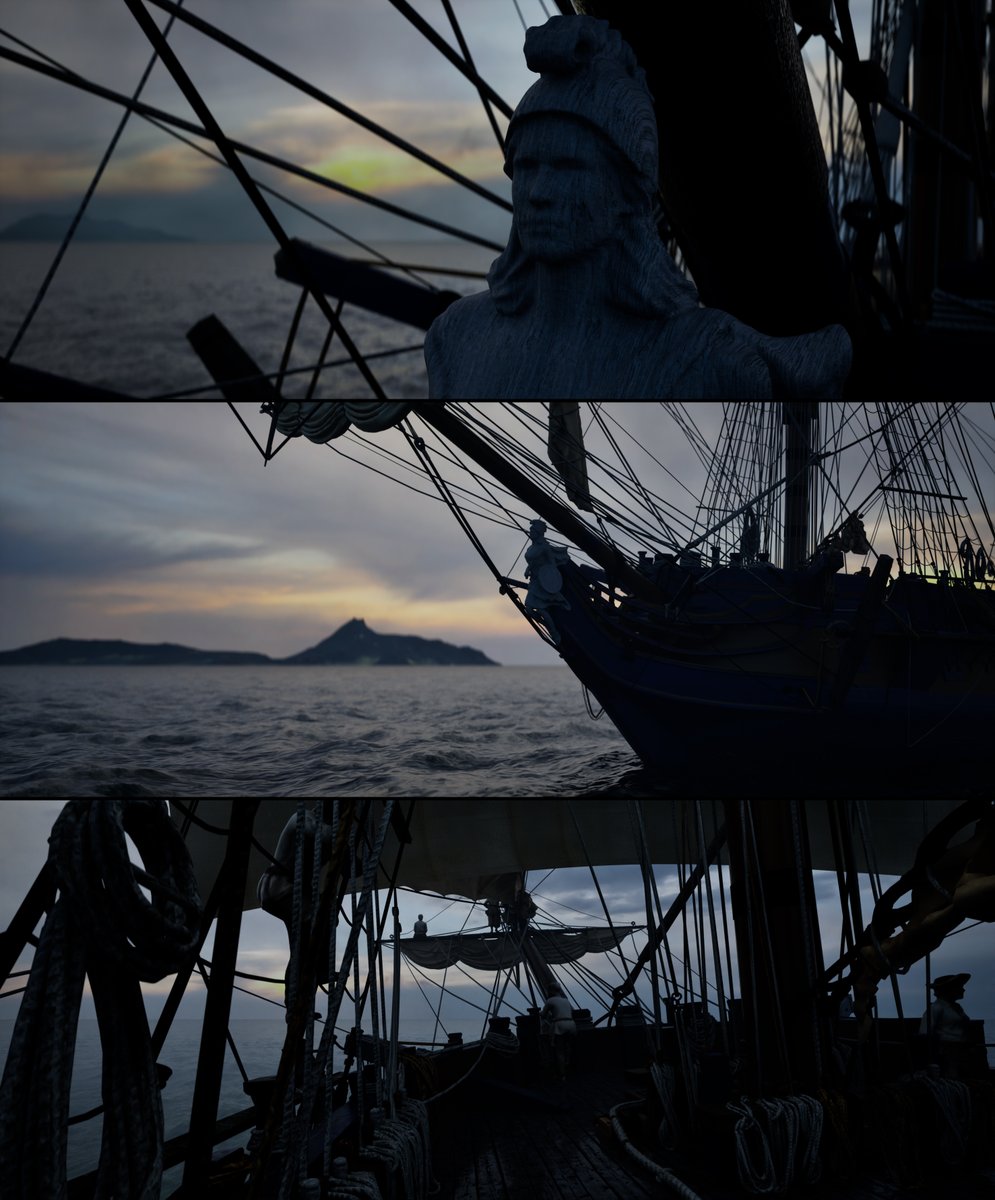 Deca_Studio_3D's tweet photo. (Directly out of Unreal Engine 5)
I’ve been having fun with my latest 3D model. 

#SailingShip #UnrealEngine5 #HMSsurprise #renders #3dmodel #vessel #sea #ocean #keyart #color #pirates #RoyalNavy #Sailingvessel #warship #ageofsails #warship #oldship #medievalship #3DArt
 #Blender https://t.co/l2IuVjT7JB
