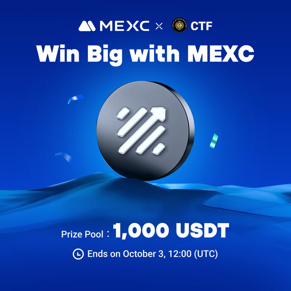 MEXC_DE's tweet photo. #MEXC x #TokenCTF -Kollaborationsgeschenk – 1.000 $USDT Verlosung!

So nimmst Du teil:
🔹Folge MEXC und Token CTF auf X
🔹Halte mindestens 1 $CTF auf deinem MEXC-Konto
🔹Erledige die Aufgaben⤵️
https://t.co/p3cM7z2R0Q https://t.co/imVSvJGgBO