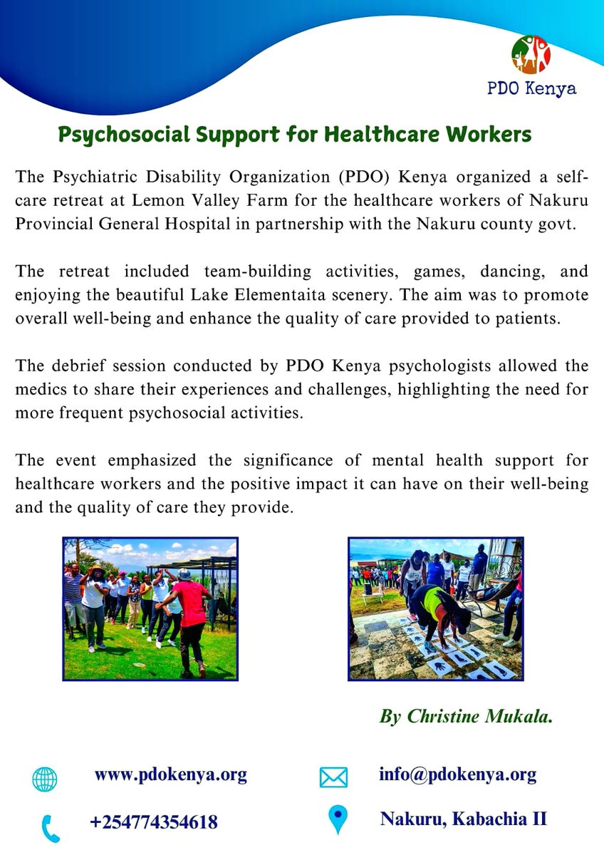 #PsychosocialSupport
#MentalHealth #Teambuilding #debrief #wellness #pdokenya