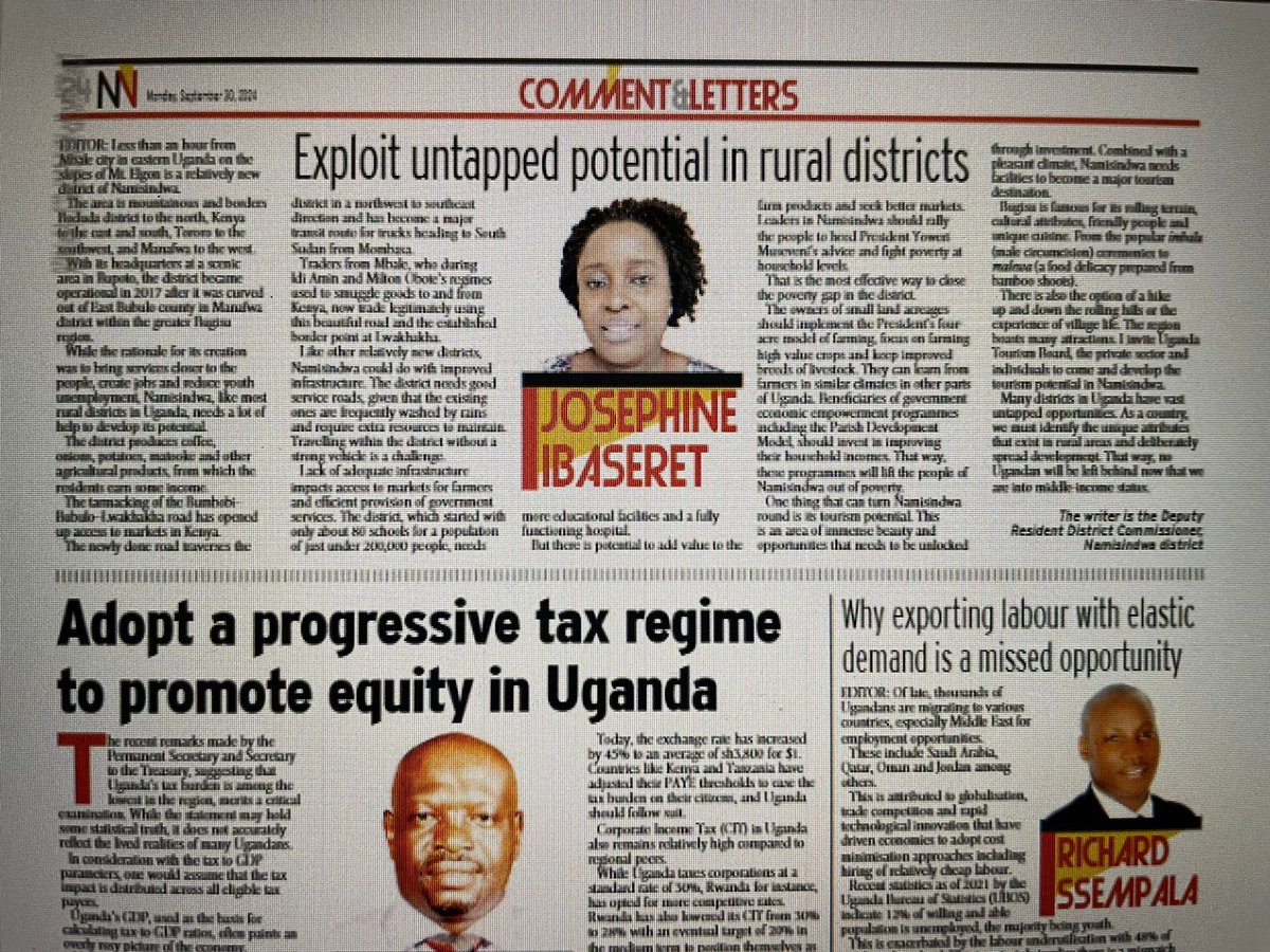 Emmah M Bwayo (@emmahbwayo) on Twitter photo In today’s <a href="/newvisionwire/">The New Vision</a>, Deputy RDC Namisindwa delivered a masterpiece on untapped potential in rural districts. Kindly come and invest in <a href="/NamisindwaDLG/">Namisindwa District Local Government</a> In today’s <a href="/newvisionwire/">The New Vision</a>, Deputy RDC Namisindwa delivered a masterpiece on untapped potential in rural districts. Kindly come and invest in <a href="/NamisindwaDLG/">Namisindwa District Local Government</a>
