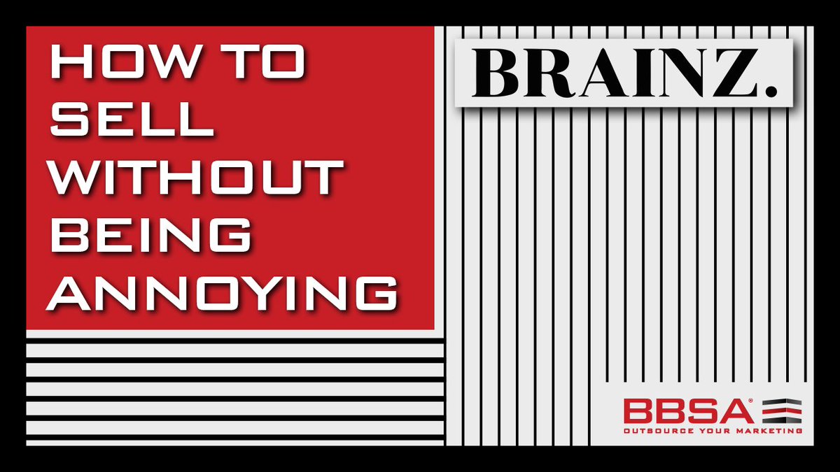 For many, the word “sales” conjures images of pushy salespeople, or the stereotypical used car salesman Hollywood made famous. It’s no wonder sales often have a negative connotation.  

Here’s how to sell effectively without coming off as annoying 👉 brainzmagazine.com/post/how-to-se…