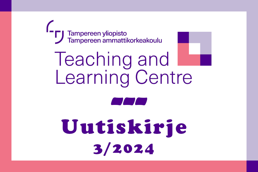 Teaching and Learning Centre Tampere Universities (@tuni_tlc) on Twitter photo Pedagoginen osaaminen on yhteisön osaamista - Teaching and Learning Centren uutiskirje 3/2024 on julkaistu. Lue, mitä korkeakouluyhteisössä tapahtuu opetuksen kehittämisen saralla ja tule mukaan verkoston toimintaan! sway.cloud.microsoft/v58MJB8tBOw8Ew…
<a href="/tuni_tlc/">Teaching and Learning Centre Tampere Universities</a>
@TAMK_UAS
@TampereUni Pedagoginen osaaminen on yhteisön osaamista - Teaching and Learning Centren uutiskirje 3/2024 on julkaistu. Lue, mitä korkeakouluyhteisössä tapahtuu opetuksen kehittämisen saralla ja tule mukaan verkoston toimintaan! sway.cloud.microsoft/v58MJB8tBOw8Ew…
<a href="/tuni_tlc/">Teaching and Learning Centre Tampere Universities</a>
@TAMK_UAS
@TampereUni