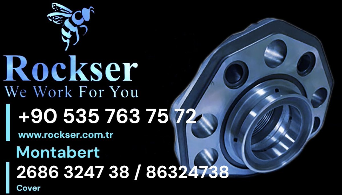 IncRockser's tweet photo. 2686 3247 38 / 86324738 Cover
Rockser Inc. - https://t.co/EvCikbsTBW
Montabert Rock Drill Drfiter Alternative Spare Parts Manufacturer
We Work For You
Rockser is Knowledge, Knowledge is Everything
#RockDrills #Sparepart #Manufacturer #Rockser #Cover #Montabert #2686324738Cover https://t.co/CpuUvMOo9P