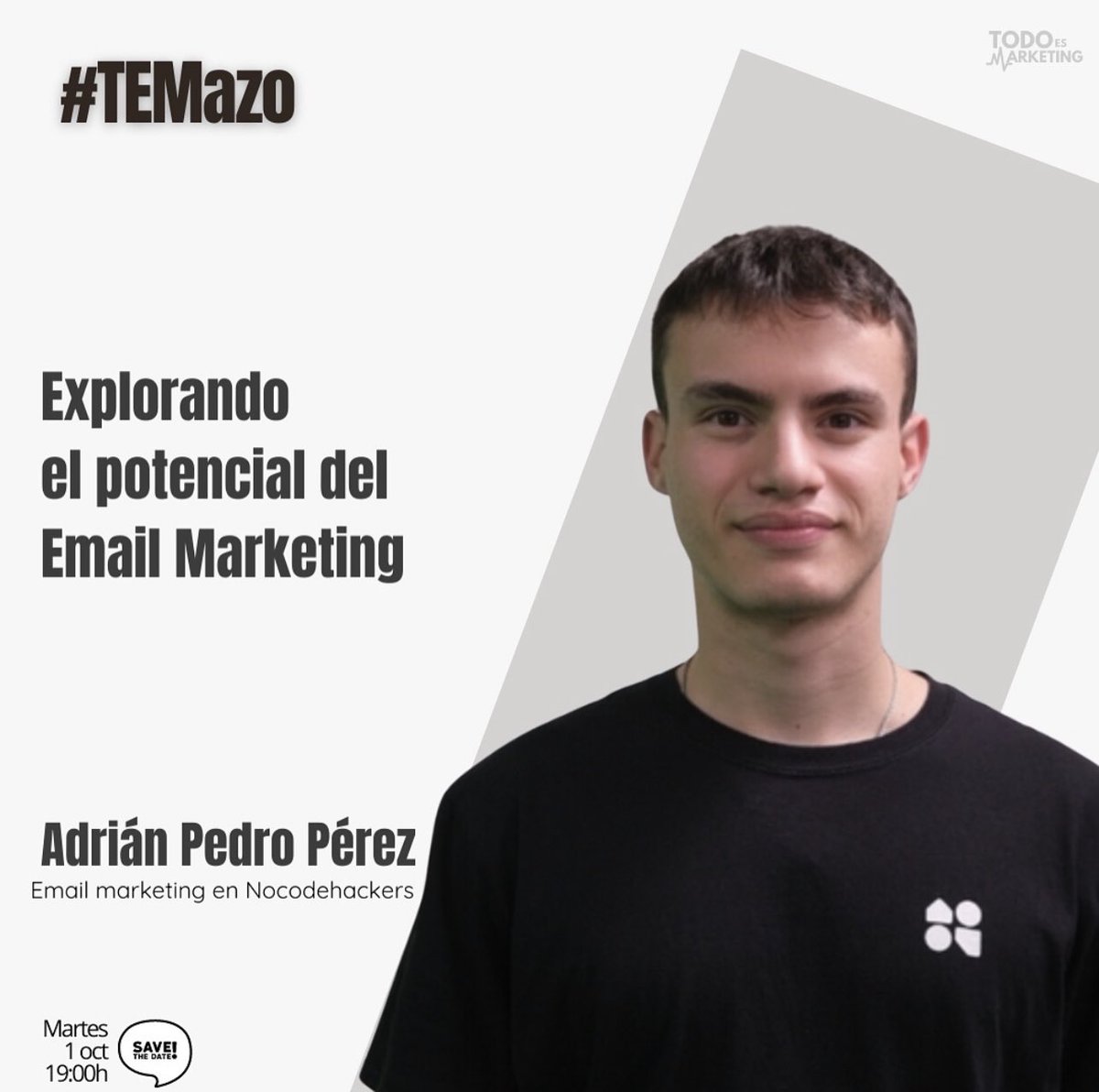 ¡Mañana toca TEMazo de los de aprender a tope con lápiz y papel a mano!

Sesión buena de email marketing de la mano de <a href="/Adrianpperez_/">Adrián Pedro Pérez</a> 🫱🏻‍🫲🏼

🗓️ 1 de octubre - 19h
📍En TEM - Todo es Marketing