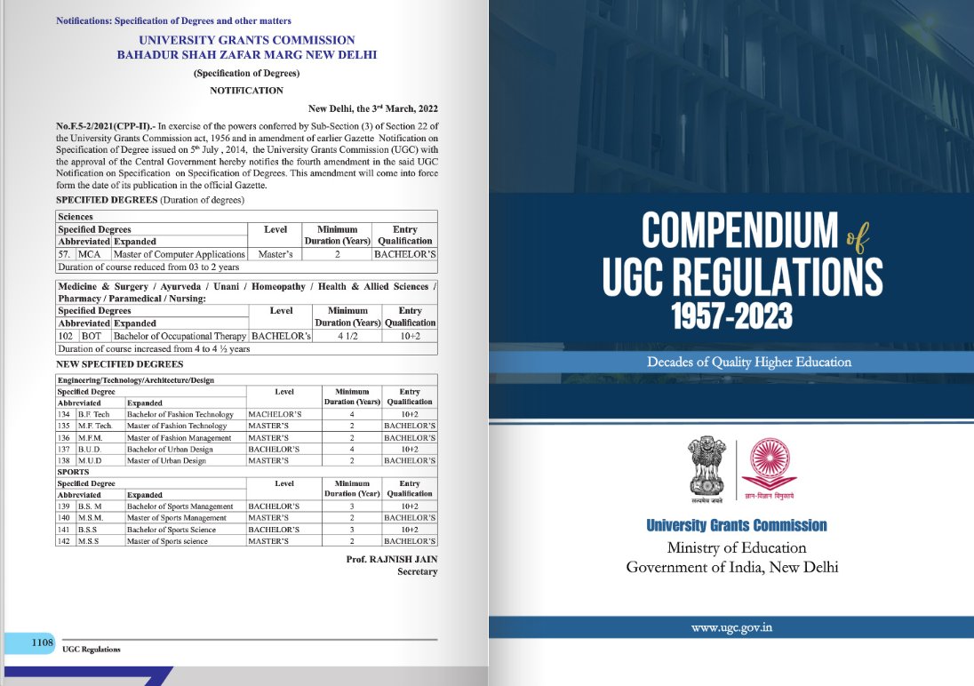 gandiv_arjun's tweet image. Recently it was observed that a professional association indulged in one sided mud slinging with NMMTA  &amp;amp; ACBM. So as a responsible custodian it is my duty to bring some facts in front of you. The discussion will be with reference to compendium of UGC regulations 1957 – 2023.