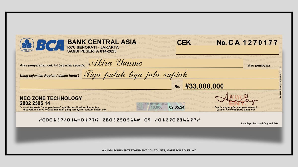 AhnJay_official's tweet photo. 🌐 𝗣𝗔𝗬𝗠𝗘𝗡𝗧

Dear, @MERMAlNS @dammaraja

Here is the payment for you. We’re so honored to be able to work with you and hope there is another occasion for us to team up again in the future.

Best regards,
NZT 127 &amp; FORUS Ent. https://t.co/2EBlYqE4pZ