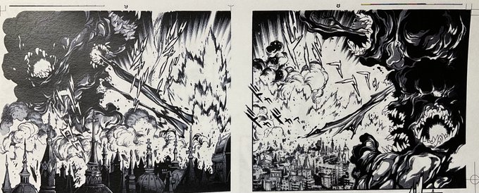 さっきテイマーの最新話の公正見てたがドロドロ様の無双シーン、左右ページの一コマ目が同じようなレイアウトになっちゃってるなぁ。一応ドロドロ様が奥にいるか手前かの違いだが、ちょっとマズいね。単行本時に描き直し案件第一号だ。 