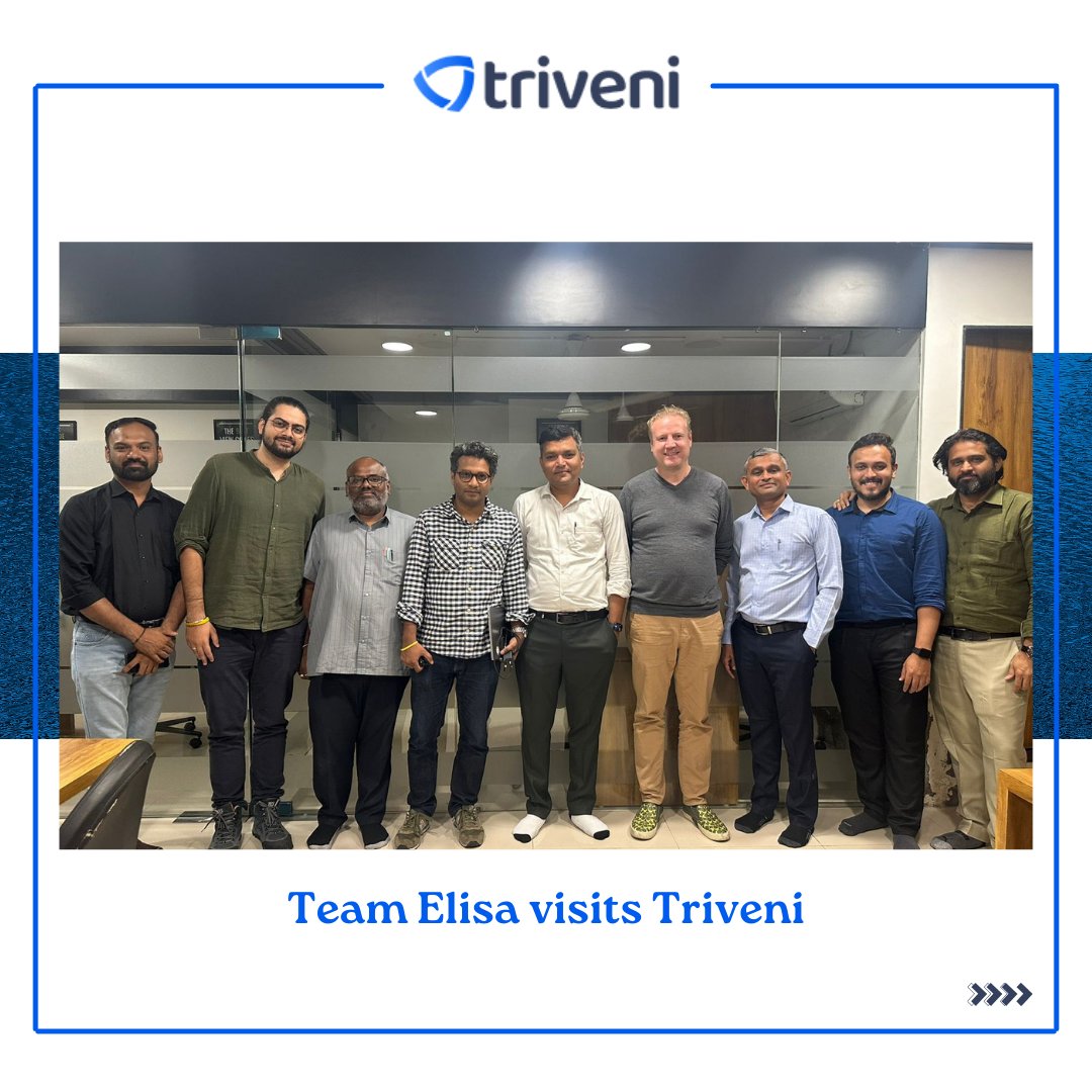 wetriveniglobal's tweet image. We were delighted to host Prashant Kumar &amp;amp; Jussi Nyfelt from @ElisaOyj at our Triveni HQ in #Surat. Their visit was a significant opportunity for our teams to discuss the latest advancements in #RAGtechnology &amp;amp; explore potential collaborations. 

#teamtriveniglobal #ITCompany