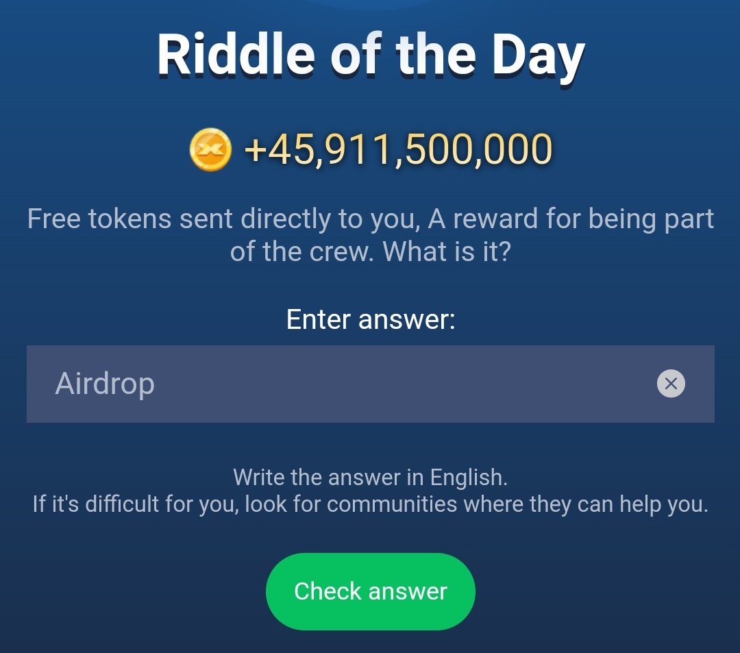 himalayan_defi's tweet photo. 🌟 X Empire - September 30🌟 

🧩 Riddle of the day  is: ✨ Airdrop✨

Today is the last day of X Empire Mining! ⏳ 

Good luck to all X Empire players! 🍀💎 

❤️ Like | 🔄 Repost| 💬 Comment
#muskempire #XEmpire #FinalRush https://t.co/u54FQWJ9DM