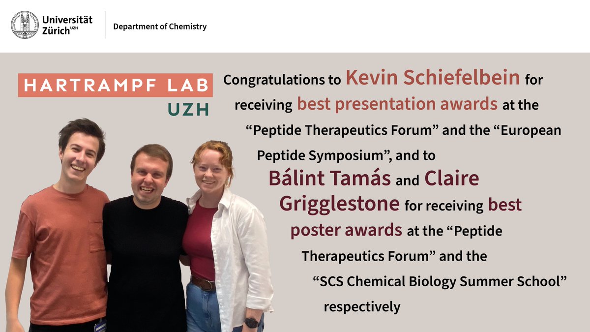 UZH Chemistry (@uzh_chemistry) on Twitter photo Congratulation to Kevin 👏👏, Bálint 👏and Claire 👏from the <a href="/Hartrampf_Lab/">Hartrampf Lab</a> <a href="/UZH_Chemistry/">UZH Chemistry</a> for receiving best presentation awards Congratulation to Kevin 👏👏, Bálint 👏and Claire 👏from the <a href="/Hartrampf_Lab/">Hartrampf Lab</a> <a href="/UZH_Chemistry/">UZH Chemistry</a> for receiving best presentation awards