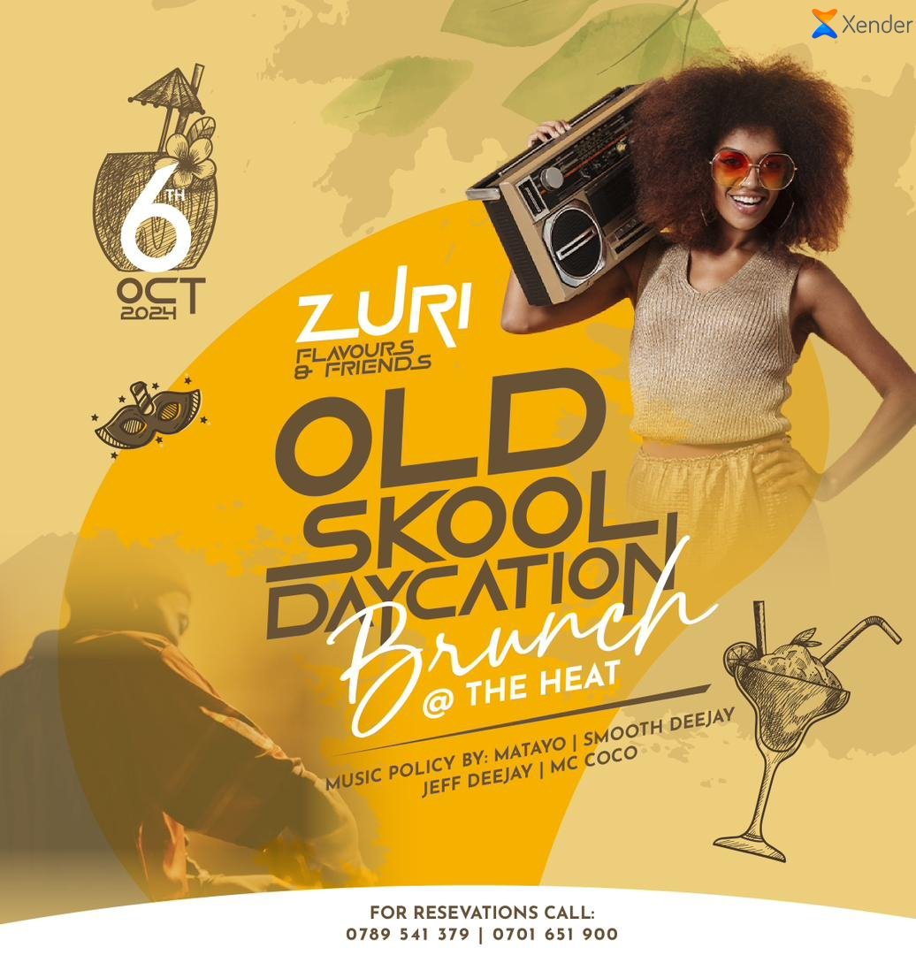 Look for that old school attire, wherever it is and we eat this party. 

Happening this Sunday, at <a href="/TheHeat2010/">The Heat</a> in Mbarara City.

#ZuriCocktailsBrunch