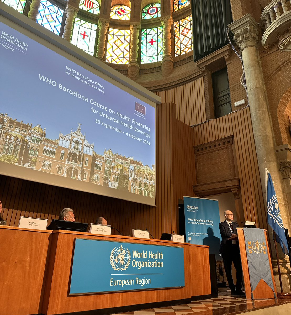 Happening now: Dr. <a href="/TamasEvetovits/">Tamás Evetovits</a> is opening the WHO Health Financing Course in Barcelona! Excited to dive into sustainable health financing strategies and innovations. <a href="/WHO_Europe/">WHO/Europe</a> <a href="/WHOMKD/">WHO North Macedonia</a> #HealthFinancing #WHO #HealthcareInnovation