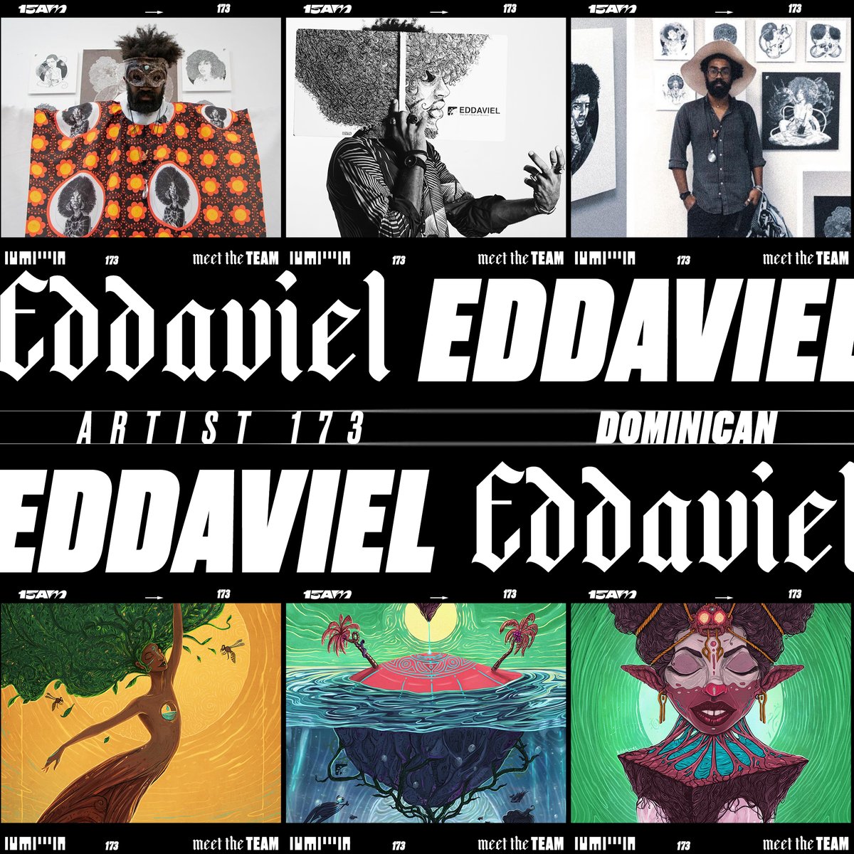 Meet the Team. Artist 173 - <a href="/eddaviel/">eddaviel</a> 

Eddaviel is a multidisciplinary artist and co-founder of the think tank and publishing house, Mentes Extremófilas. A graduate of the Faculty of Arts at the Universidad Autónoma de Santo Domingo, his work spans a wide array of educational,