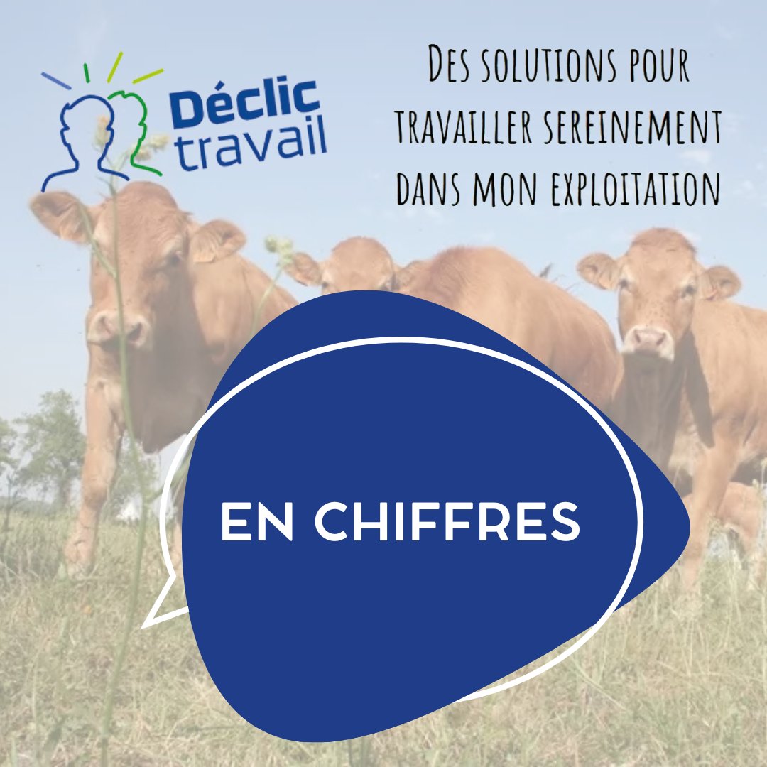Zoom sur | #Déclictravail
Aborder le travail dans 7 filières animales
🟢 120 fiches solutions : intérêts, limites, mise œuvre, témoignages d’éleveurs
🔵 130 experts répertoriés 🇫🇷🇧🇪
🟡 230 trucs &amp; astuces
🟠 3 300 utilisateurs/an
🟤 18 000 pages vues/an
ℹ️ declictravail.fr