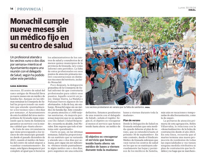 PsoeGranada's tweet photo. ⛔️ Moreno Bonilla NO da solución a los incendios sanitarios de la provincia

📢 La Junta lleva 9️⃣ meses sin atender las reivindicaciones de #Monachil

❌ Las condiciones laborales del personal sanitario siguen siendo lamentables

#JuanmaTeMiente https://t.co/nuMciklMk5