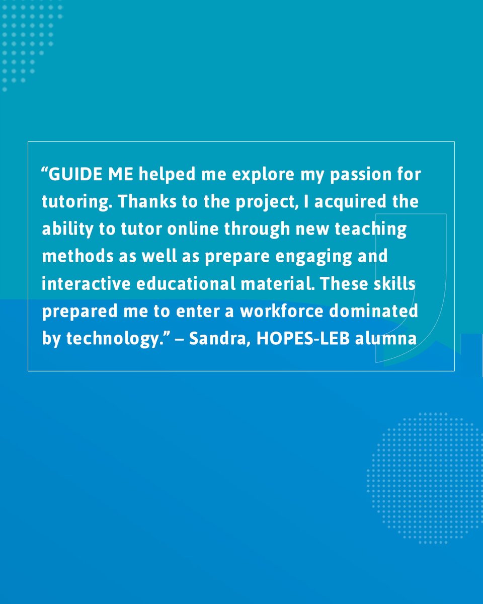 A glimpse on the projects implemented within the scope of the “Funding for Training and Capacity Building” component of the #HOPESLEBproject funded by the European Union in Lebanon: GUIDE ME 2 by CIS College

<a href="/EUinLebanon/">EU in Lebanon</a> <a href="/DAAD_Germany/">DAAD News</a> <a href="/CampusFrance/">Campus France</a> <a href="/Nuffic/">Nuffic</a>