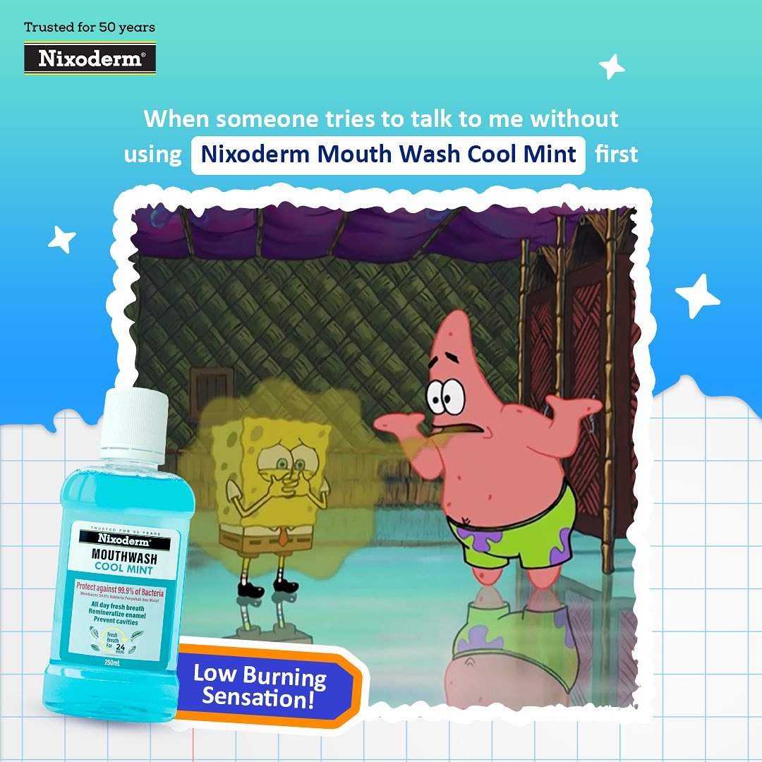 NixodermMY's tweet photo. Don’t let your breath do the talking 😅

Start with a toothpaste, finish with Nixoderm Mouth Wash Cool Mint, and keep those conversations close and fresh! 🦷🍃

#Nixoderm #NixodermMY #AllSkinTypes #HalalCertified #MouthWash #Meme #CoolMeme https://t.co/7V6He1uBLj
