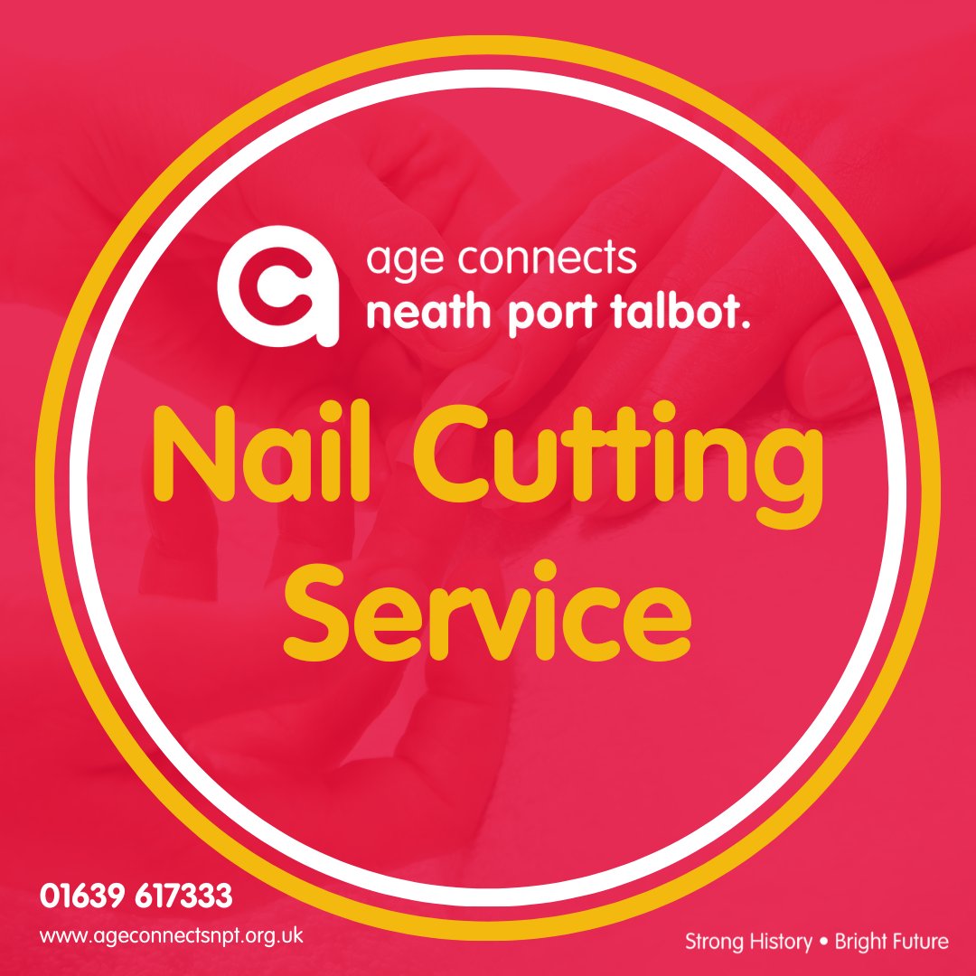 Our Nail Cutting service offers affordable nail care to people aged over 50, at community clinics or convenient home appointments. 

For more information or to book an appointment, please contact us on: 01639 617333 or email: info@ageconnectsnpt.org.uk