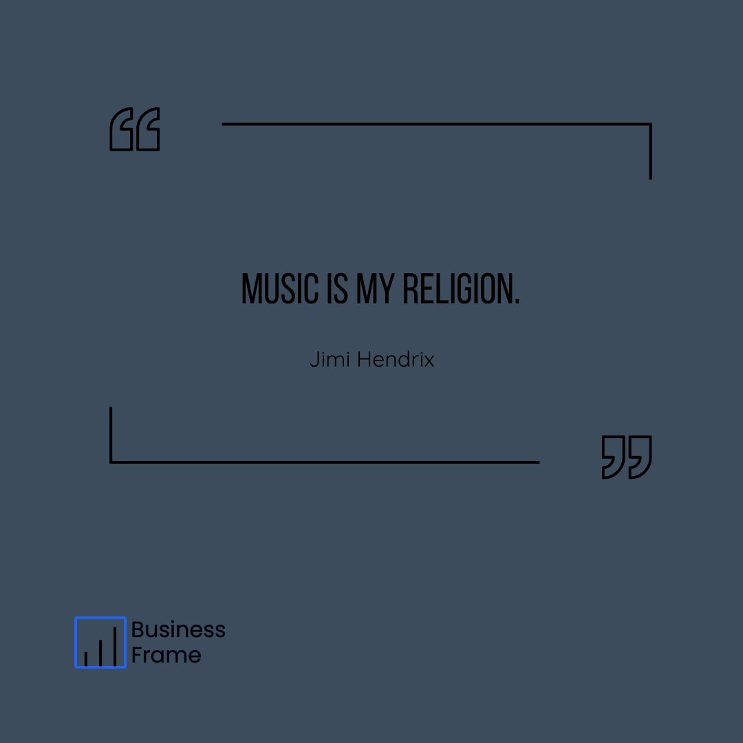 businessframe's tweet photo. "Music is my religion." ~ Jimi Hndrix https://t.co/lThJ9WfRbU