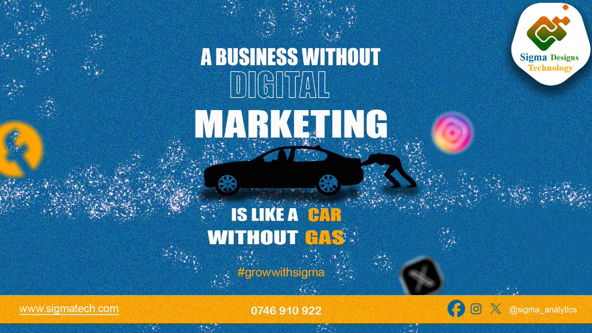 sigma_africa's tweet photo. Your business needs a turbo boost! ๐ฅ Digital marketing can be the fuel that ignites your growth. Let Sigma Designs Technology help you rev up your engine. ๐๏ธ #growwithsigma #digitalmarketing #sigmanalytics https://t.co/8YvIba0ym1