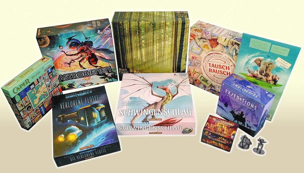 In Kürze geht es für uns los auf die #SPIEL24 in Essen. Ihr findet uns in Halle 3 an Stand S311 (gleicher Platz wie im letzten Jahr). Was wir dabei haben, seht ihr im Foto und mehr Infos findet ihr im Newsbereich auf unserer Webseite. Wir freuen uns auf euch!