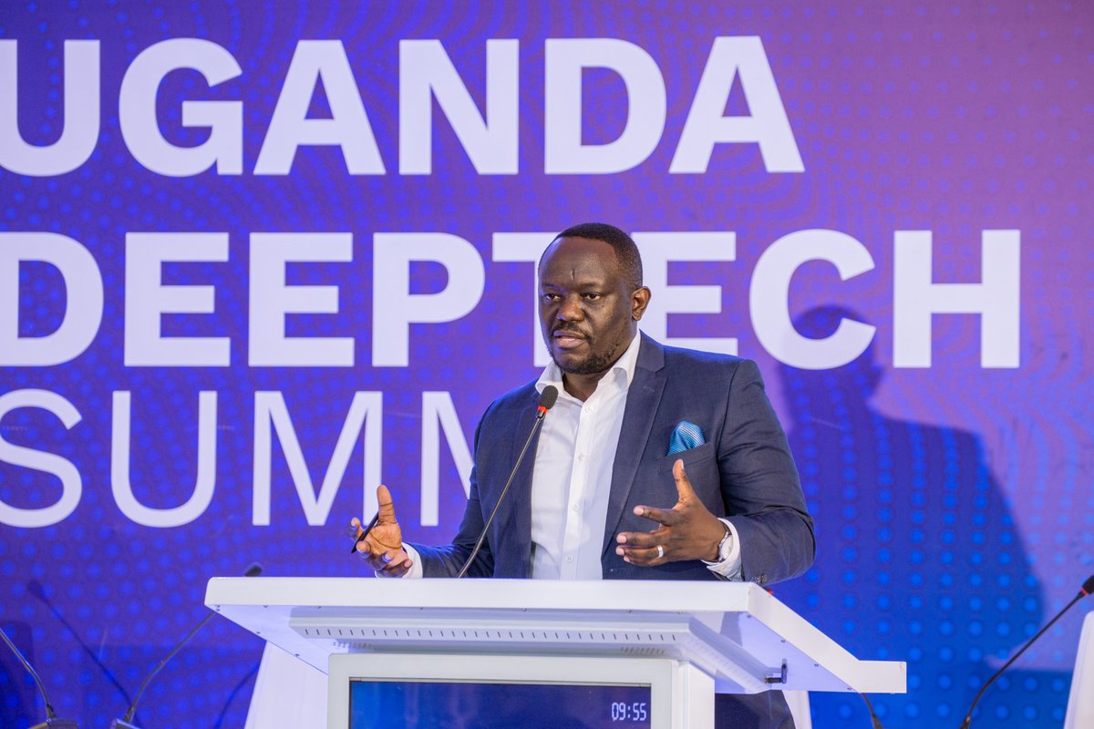 STIsecretariat's tweet photo. David Gonahasa, Team Lead for Industry 4.0+ at @STIsecretariat, opens the 2024 Uganda DeepTech Summit with a powerful address, highlighting Uganda's tech growth potential and DeepTech's role in boosting GDP. π‘π #DeepTechUganda #TechForGrowth #Innovation https://t.co/hYd7qvHaRL