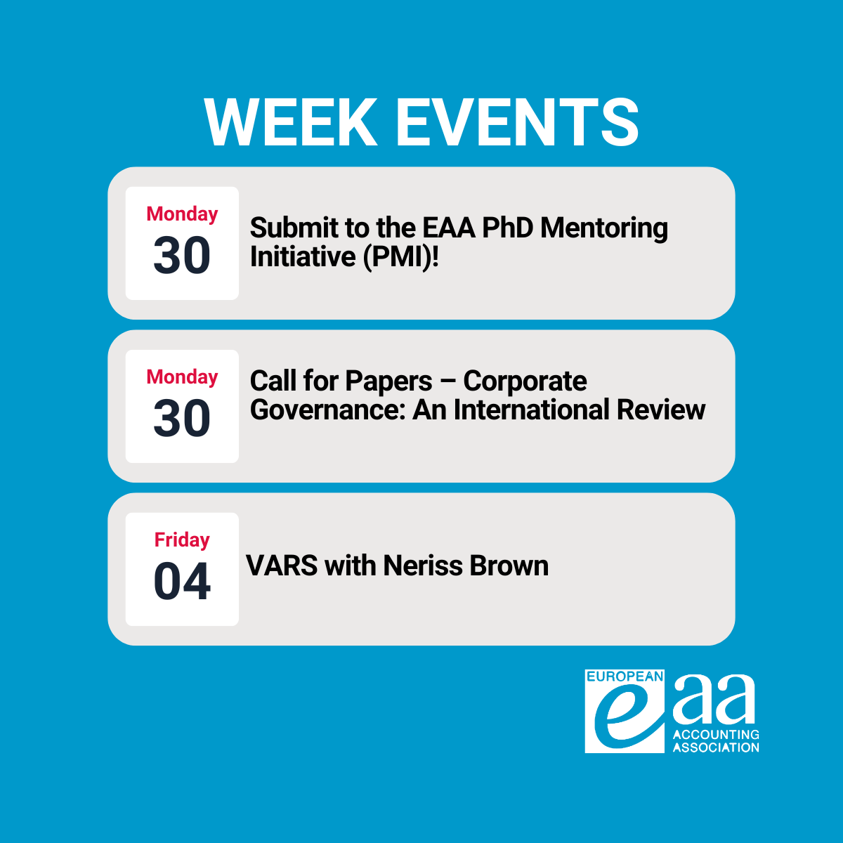 EAA_ARC's tweet photo. ๐ Main Events of the Week! ๐โจ
Stay up-to-date with this weekโs key happenings! Check out the calendars below for more details:โจ๐
EAA Calendar: https://t.co/g7YRtqLutDโจ
๐
ARC Calendar: https://t.co/D3IsaoJ0gW
#WeekEvents #EventHighlights #StayInformed #EAA #ARC #Networking https://t.co/mOxfPQzv7p