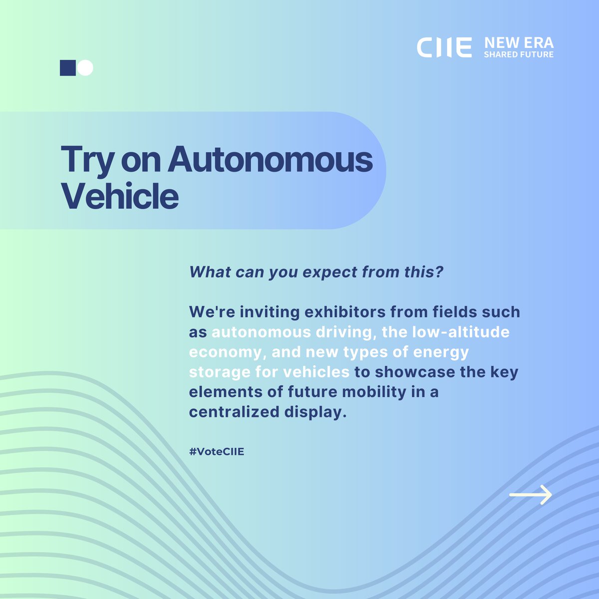 ciieonline's tweet photo. Want to discover what's new at the Business Exhibition of the 7th CIIE? Swipe right and find out!
#CIIE2024 #ExpectGoodReturns #VoteCIIE