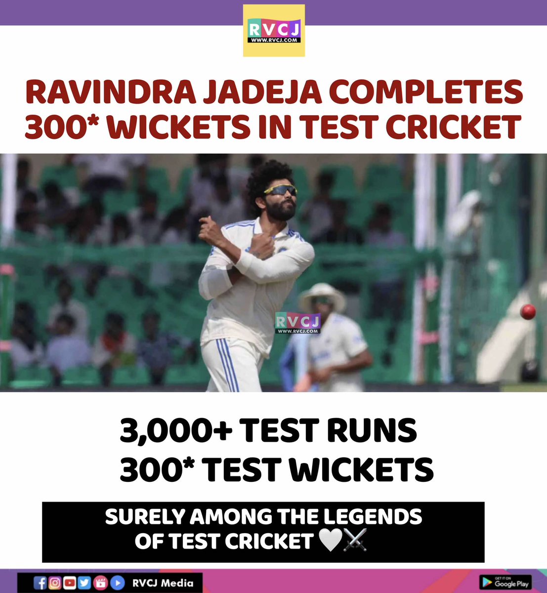 RVCJ_FB's tweet photo. Take A Bow.. Ravindra Jadeja..⚔️🔥🐐 https://t.co/G0dJZF9Rpc