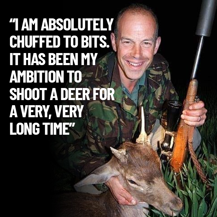 TV presenter <a href="/PhilSpencerTV/">Phil Spencer</a> blocked us for sharing this image previously so we thought we’d remind the public of the fact he revels in taking the life of an animal. He’d probably hate it if you reposted this.