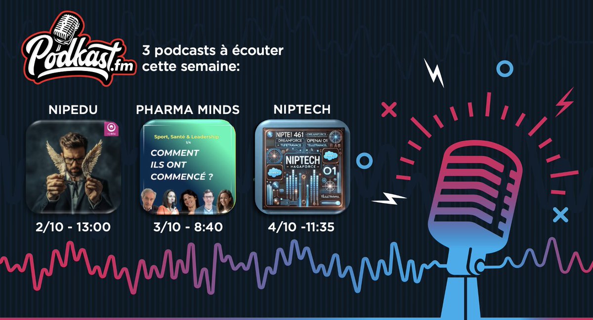 Podkast.FM, la radio 100% podcasts d'Odiolab (@podkastfm) on Twitter photo En attendant les rencontres prĂ©vues pendant le mois FM, du 11/10 au 9/11/24 Ă #Lausanne (on vous en dira plus dans quelques articles Ă venir!), voici 3 podcasts Ă ne pas manquer cette semaine sur Podkast.FM: <a href="/Nipedu/">đNipĂ©du</a>, <a href="/niptechpodcast/">Niptech Podcast</a> & @Pharma minds I Podcast En attendant les rencontres prĂ©vues pendant le mois FM, du 11/10 au 9/11/24 Ă #Lausanne (on vous en dira plus dans quelques articles Ă venir!), voici 3 podcasts Ă ne pas manquer cette semaine sur Podkast.FM: <a href="/Nipedu/">đNipĂ©du</a>, <a href="/niptechpodcast/">Niptech Podcast</a> & @Pharma minds I Podcast