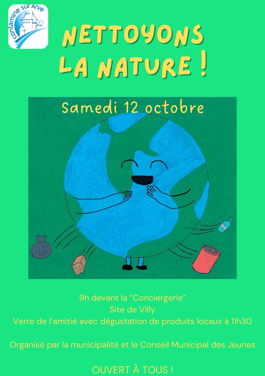 #nature 
RDV à Contamine-sur-Arve pour une opération de #nettoyage grandeur nature !