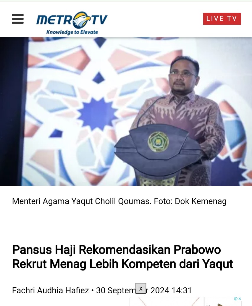 Yg menilai Menag Kompeten dlm urusan haji itu ratusan ribu jamaah Haji, tiap hri mereka merasakan bagaimana pelayanan haji kita, sblum brngkat, di tanah suci smpe balik lg, dan sangat memuaskan, kl kata Pansus Mah itu politis, cmn ga pngen GusMen jd Menag lg aja, payah...