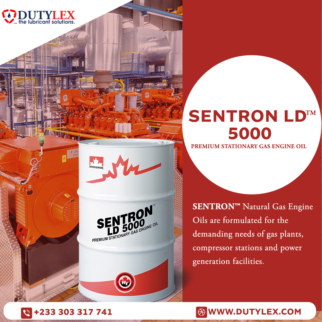 dutylex's tweet image. Sentron LD 5000 is the premier choice for low ash SAE 40 oil, tailored for use in Caterpillar, Jenbacher, Waukesha, and many other engines.#GasEngineOil #PerformanceEnhancer #EngineEfficiency #Dutylex #PetroCanadaLubricants #PeterQuarm