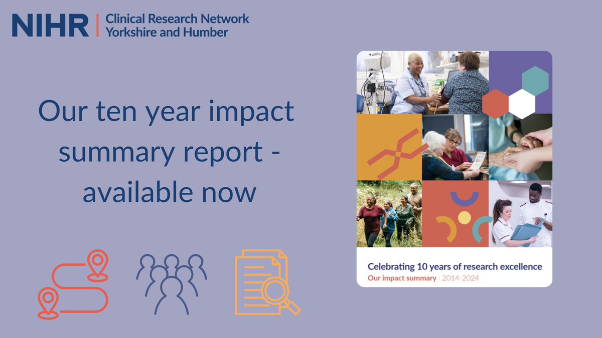 NIHR CRN Yorkshire & Humber (@nihrcrn_yorks) on Twitter photo We've just published a new report highlighting some of our successes and impacts in our ten year lifespan. You can read more, and access the full report, here: sites.google.com/nihr.ac.uk/crn… We've just published a new report highlighting some of our successes and impacts in our ten year lifespan. You can read more, and access the full report, here: sites.google.com/nihr.ac.uk/crn…