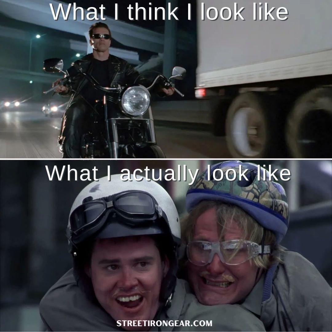 StreetIronGear's tweet image. What I think I look like: Arnold on a motorcycle, cool as can be.😂
But hey, the ride is all that matters, right? Who’s feeling the same? #BikerLife #MotorcycleHumor #NotAsCoolAsArnold #StreetIronGear