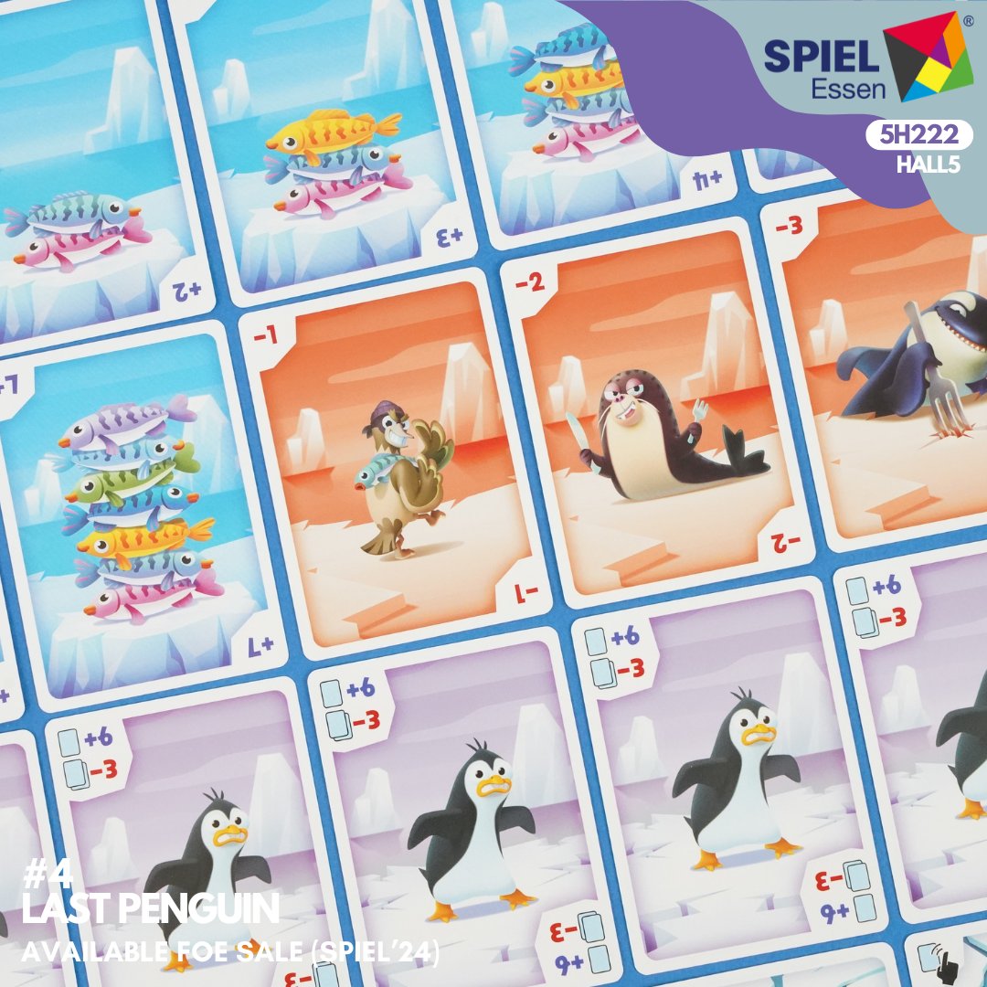 KoreaBoardgames's tweet photo. Visit our booth at Spiel Essen 2024 to try out our new games! Find us in Hall 5, H222! See you there! πΎβ¨ #SpielEssen2024 #BoardGame #Tabletopgames #gimbap #lastpenguin #numberchain #Linkit4 #robertofraga #yohangoh