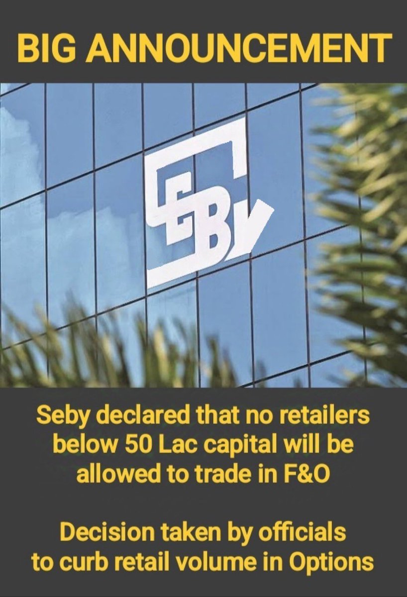 TruthBeat24's tweet photo. SEBI के नए नियमों ने रिटेल ट्रेडर्स के लिए स्थिति को बेहद कठिन बना दिया है। नए रेगुलेशंस ने छोटे निवेशको के ट्रेडिंग अवसरों को सीमित कर दिया है, जिससे उनमे भारी गुस्सा और निराशा देखने को मिल रही है।
#TataMotors #IncomeTax #SEBI
#INDvBAN #MithunChakraborty 
https://t.co/jQBl3VuAy6