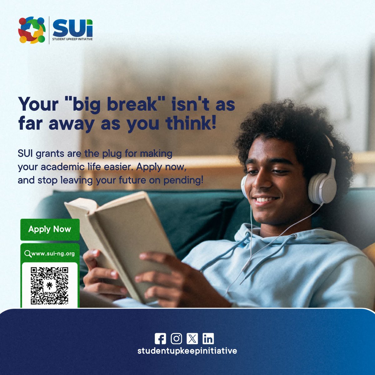 StuUpkeep's tweet photo. Why wait when you can fast-track your academic journey? With SUI grants, you’re just one application away from making life easier. 🚀

Don’t leave your future on pending—apply today and get that much-needed boost! 💡

Visit https://t.co/dBKFISxx8B or scan the QR code to APPLY! https://t.co/h0F2oytSGn