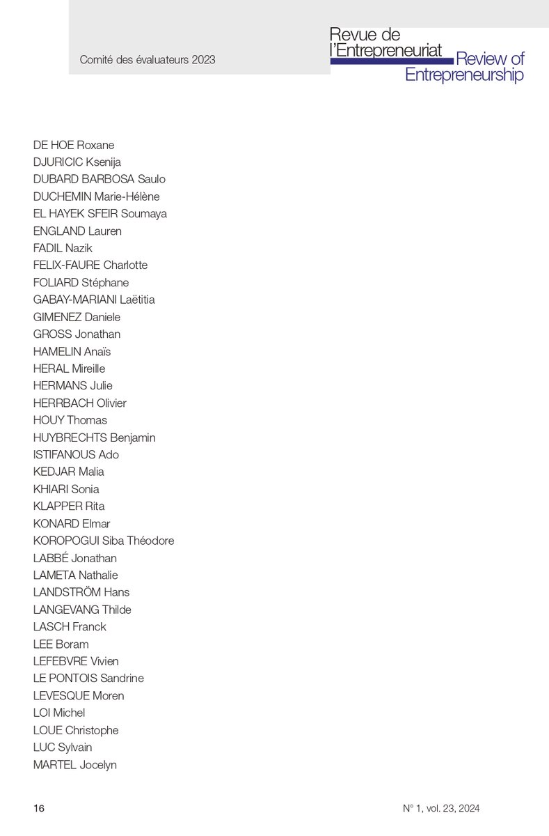 Revue de l'Entrepreneuriat tweet media