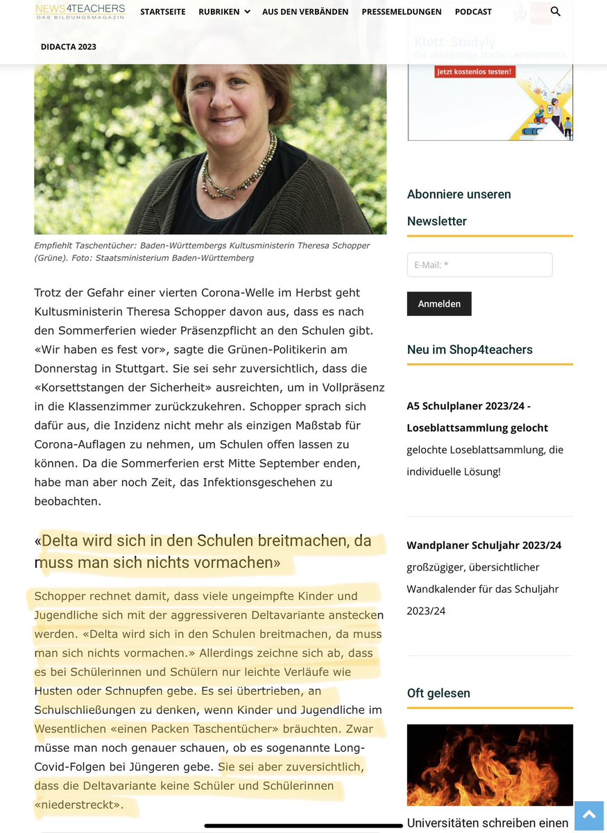 WolfmannotJack's tweet photo. @miaumiau1975 Mit der Ansicht ist #Söder nicht allein. Gleiches gab es auch von unserer Kultusministerin #Schopper in BaWü zu hören, also von der Kultusministerin, die zuversichtlich war, die Delta-Variante würde keine SuS niederstrecken, und daß SuS nur ein Packen Taschentücher bräuchten.🤦🏼♂️🙄 https://t.co/iMkFxPecIc