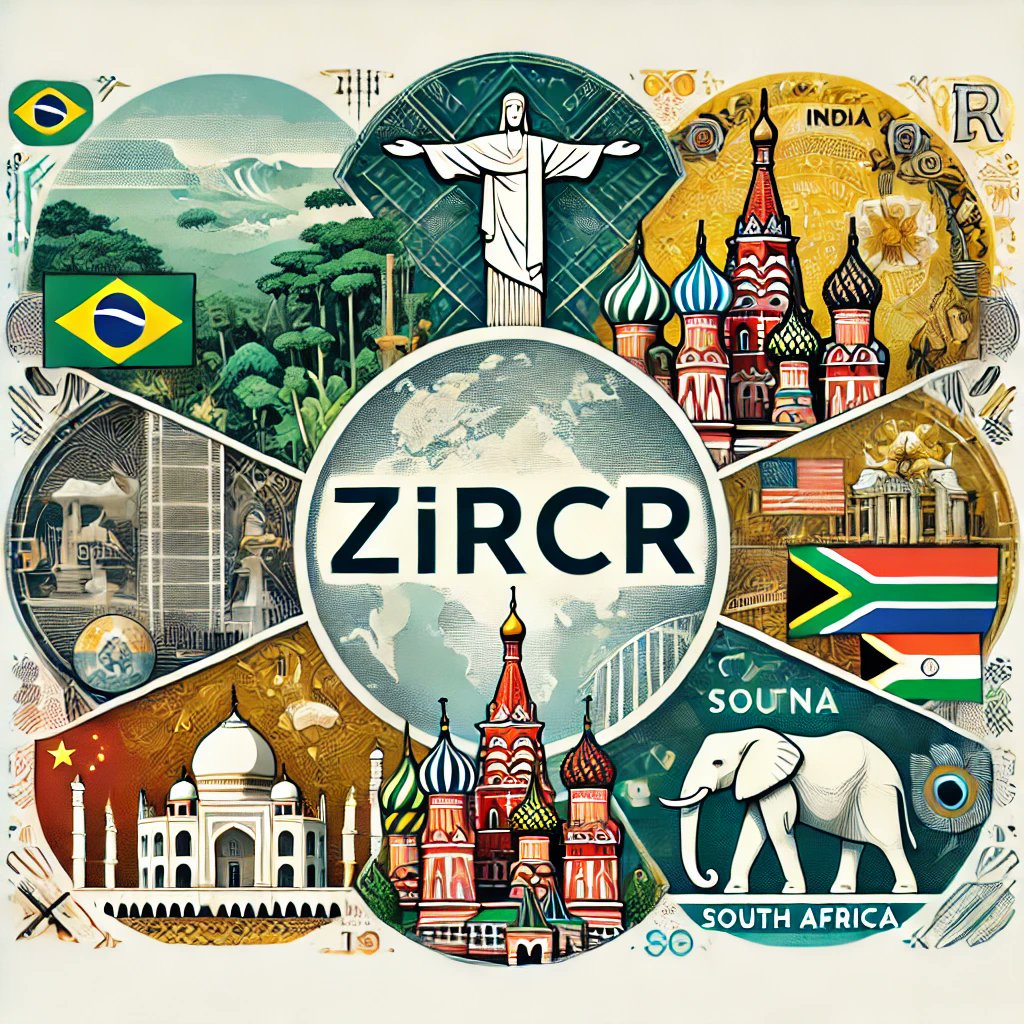 Skmylekh's tweet image. &quot;Introducing &apos;Zircr,&apos; the conceptual BRICS currency, symbolizing the unity of Brazil, Russia, India, China, and South Africa. A blend of cultures, heritage, and futuristic design! 🌍💰 #BRICS #GlobalEconomy #CurrencyDesign #Zircr #Innovation #CulturalUnity&quot;