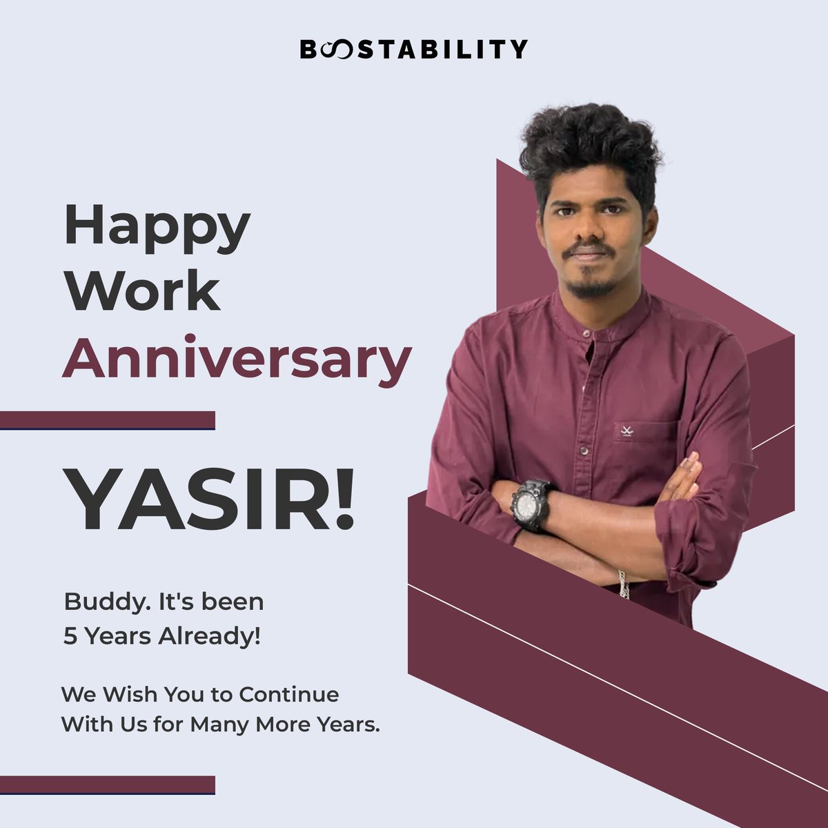Boostabilitycbe's tweet image. Woah! It&apos;s been half a decade now, and we&apos;re thrilled to watch you grow many more years with us. Your passion and enthusiasm inspire us every day. Keep rocking, Yasir!

#HappyWorkAnniversary #Boostability #WorkAnniversary #SEO #CoWorker #TeamBoostability #BoostabilityMilestone