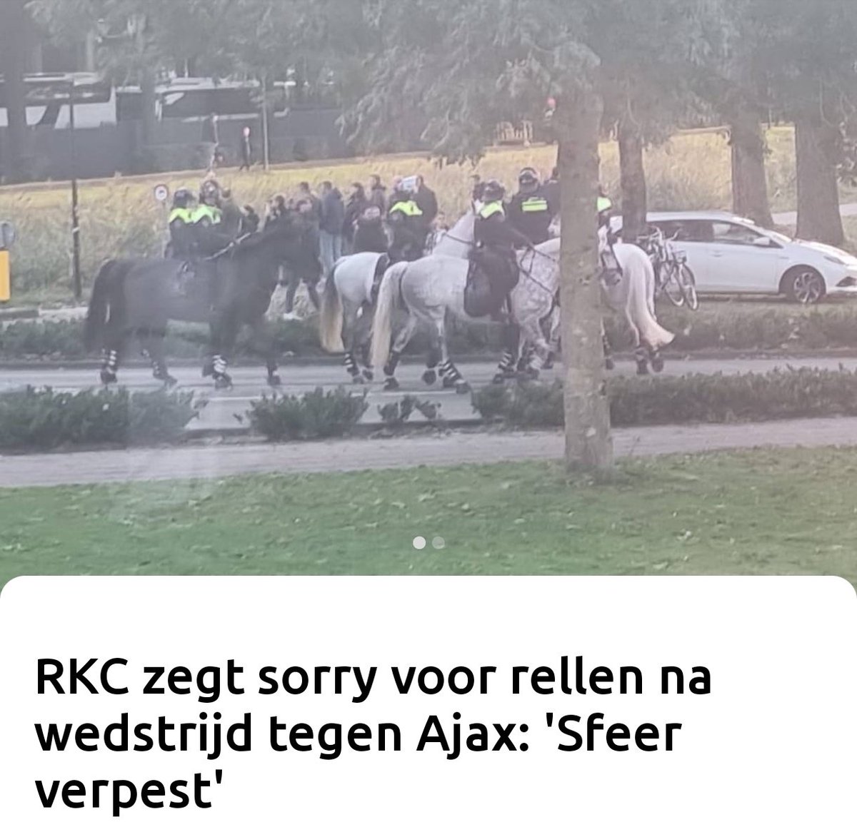 'Passende maatregelen' zegt RKC Waalwijk. Ik zou zeggen; laat ze nooit meer toe tot welk voetbalstadion dan ook! Opsporen en verbannen uit de voetbalstadions. Hopen dat uit onderzoek #politie veel van deze lui opgespoord worden. 

omroepbrabant.nl/nieuws/4561322…
#rkcaja #voetbal #reltuig