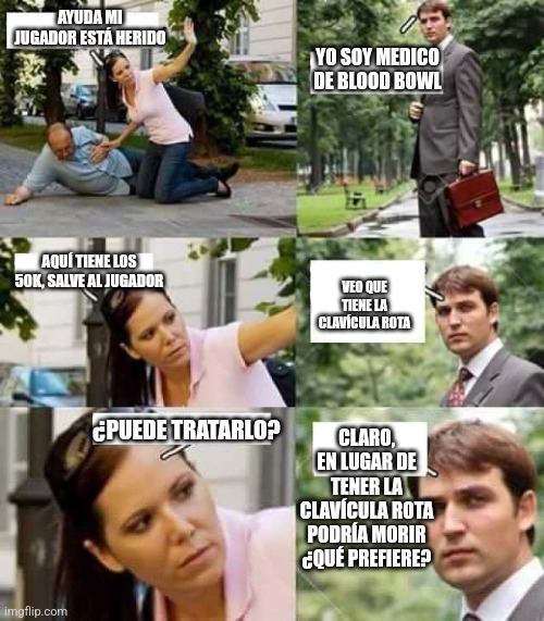 La sanidad privada del Bloodbowl siempre funciona.