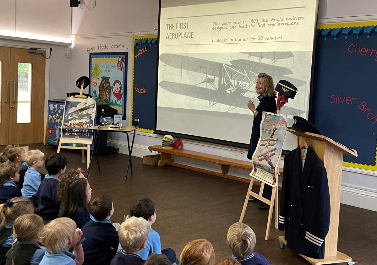 TownCloseSchool's tweet photo. Drawing on her 20 years of professional experience flying in a range of passenger aircraft including Concorde, Mrs Taylor delivered a fascinating Assembly to Pre Prep this morning about the evolution of aviation.
#TownClosePrePrep #TownCloseAssembly #TownCloseMoments https://t.co/kNa4mlapWb