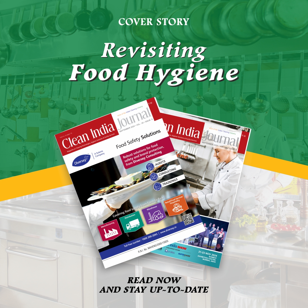 Reimagine housekeeping excellence! ✨

In the Sept issue of Clean India Journal, we spotlight food safety: kitchen design, planning, inventory &amp; hygiene audits. 

Read: bit.ly/4ejKJUF
Subscribe: bit.ly/4cY6CZp

#Housekeeping #FoodSafety #Hygiene #CleanIndia