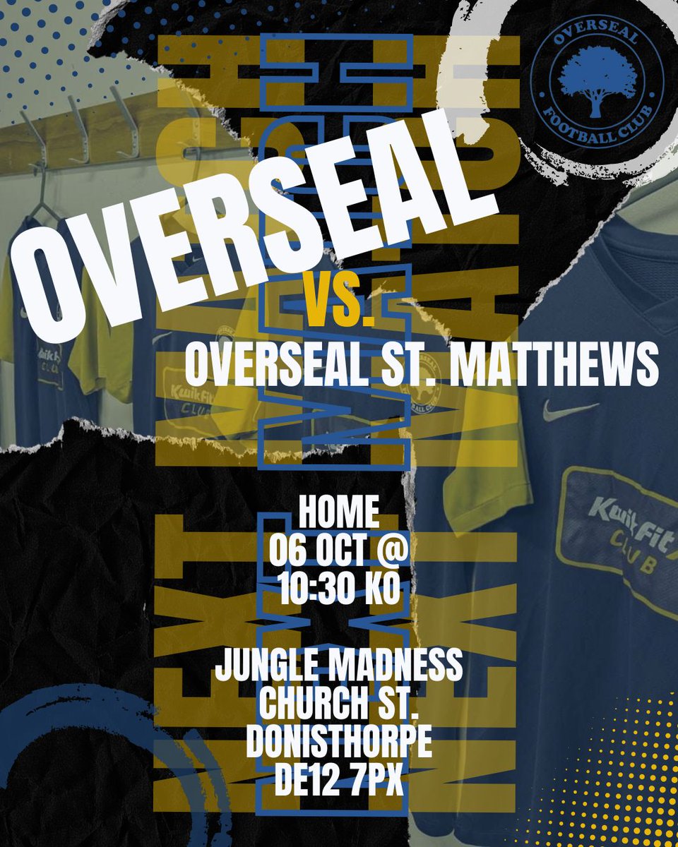 Overseal_FC's tweet photo. Next up, we host the first Overseal rivalry of the season! 
A Sunday League Bonanza to get hearts racing, we need to make noise at Jungle Madness this week. The battle of the two Overseals, there's blood to spill😂
We look forward to a cracker.
@oversealsaints #workinthemorning https://t.co/mg4jjAKg42